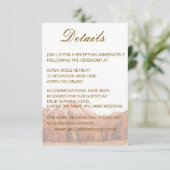 RUSTIC VINTAGE BROWN  DETAILS WEEDING INVITE  エンクロージャーカード (スタンド正面)