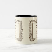 Rustic Vintage Cowboy Western Barn Elegant ツートーンマグカップ (中央)