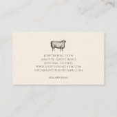 Rustic Vintage Farm Chickens Sheep Farm Animals  名刺 (裏面)