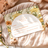 Rustic Vintage Floral Wedding 出欠カード