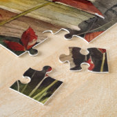 Rustic Vintage Fox Books Woodland Fall Autumn ジグソーパズル (側面)