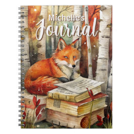 Rustic Vintage Fox Books Woodland Journal ノートブック