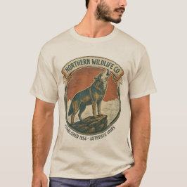 Rustic Vintage Howling Wolf Nature Lover Tシャツ