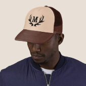 Rustic vintage hunting deer antlers trucker hat キャップ (インサイチュ)