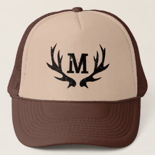 Rustic vintage hunting deer antlers trucker hat キャップ