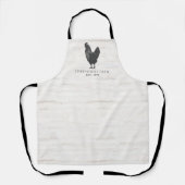 Rustic Vintage Rooster Farm Logo Apron エプロン (正面)
