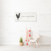Rustic Vintage Rooster Farm Logo Apron 横断幕 (インサイチュ)