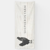 Rustic Vintage Rooster Farm Logo Apron 横断幕 (縦)