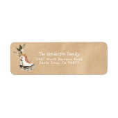 Rustic Vintage Winter Kraft ラベル (正面)