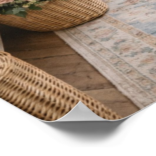 Rustic Wall Art French Farmhouse Bathroom ポスター (角)