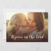 Rustic Warm Brown Religious Christmas Card シーズンカード (正面)