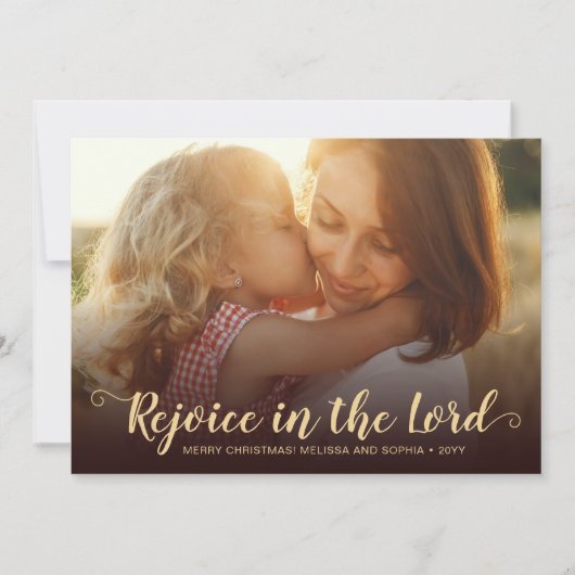 Rustic Warm Brown Religious Christmas Card シーズンカード (正面)