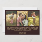 Rustic Warm Brown Religious Christmas Card シーズンカード (裏面)