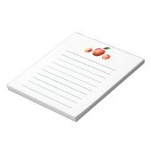 Rustic Watercolor Apple Pattern Notepad ノートパッド (回転)