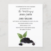 Rustic Watercolor Blackberries Wedding Invitation (正面)