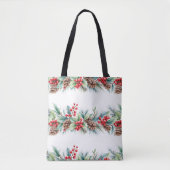 Rustic Watercolor Border トートバッグ (正面)