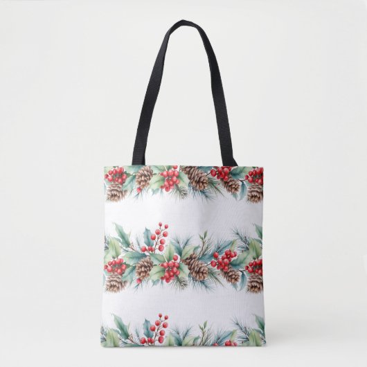 Rustic Watercolor Border トートバッグ (正面)