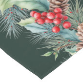 Rustic Watercolor Border ロングテーブルランナー (コーナー)