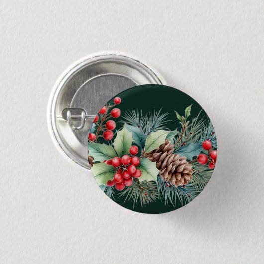 Rustic Watercolor Border 缶バッジ (正面&裏面)