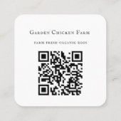 Rustic Watercolor Crest Farmhouse スクエア名刺 (裏面)