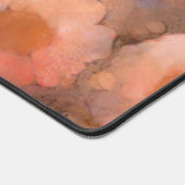 Rustic Watercolor Daisy Floral Pattern デスクマット (コーナー)