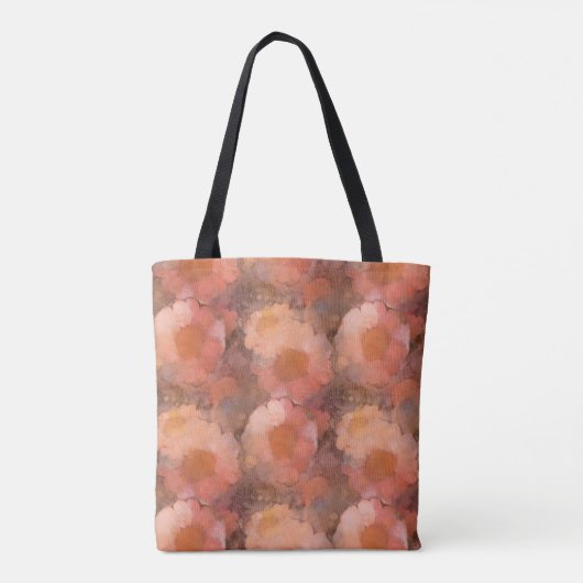 Rustic Watercolor Daisy Floral Pattern トートバッグ (裏面)