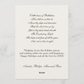 Rustic Watercolor Deer Winter Forest シーズンカード (裏面)