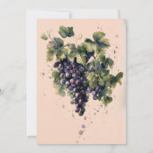Rustic Watercolor Elegant Vineyard Wedding 招待状 (裏面)