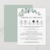Rustic Watercolor Eucalyptus Greenery Wedding エンクロージャーカード (正面/裏面)
