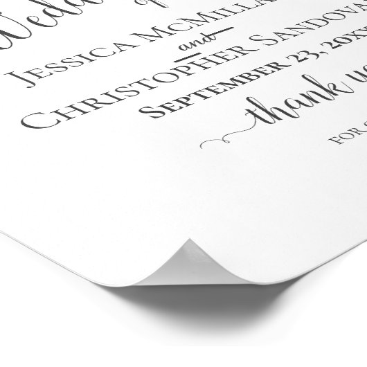 Rustic Watercolor Eucalyptus Greenery Wedding ポスター (角)