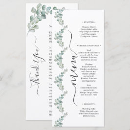 Rustic Watercolor Eucalyptus Greenery Wedding メニュー