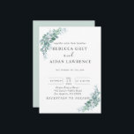 Rustic Watercolor Eucalyptus Greenery Wedding 招待状<br><div class="desc">Rustic Watercolor Eucalyptus Greenery Wedding Supplies, Create Your Own Products, minimalist style which can be easily updated with your Photo and text. you'll remove change and customize background colors, If you need any help personalizing this product, please contact me using the message button below and I will be happy to...</div>