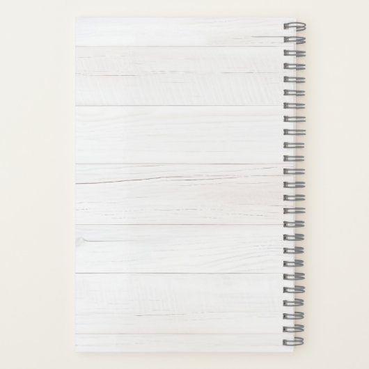 Rustic Watercolor Eucalyptus Monogram ノートブック (裏面)