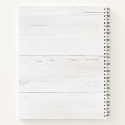 Rustic Watercolor Eucalyptus Monogram ノートブック (裏面)