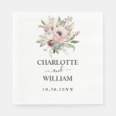 rustic watercolor floral bouquet スタンダードランチョンナプキン (正面)