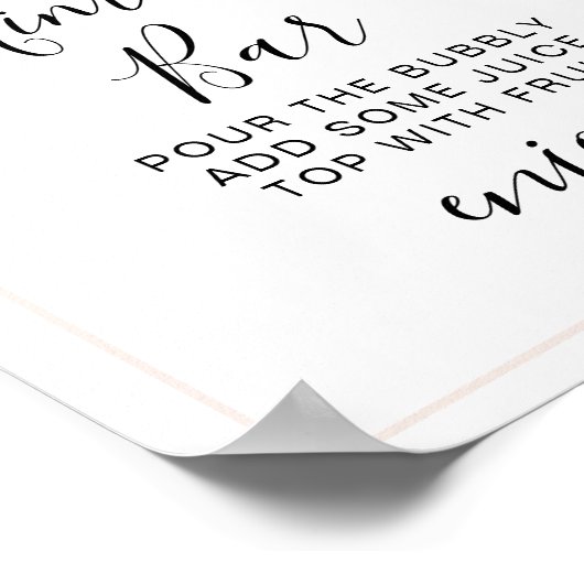 rustic watercolor floral bouquet ポスター (角)