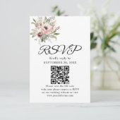 rustic watercolor floral bouquet 出欠カード (スタンド正面)