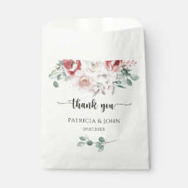 Rustic Watercolor Flowers Wedding Thank You フェイバーバッグ