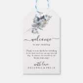 Rustic Watercolor Illustration Floral Arrangement ギフトタグ (正面)