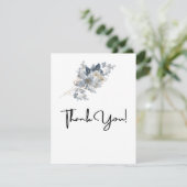 Rustic Watercolor Illustration Floral Arrangement サンキューカード (スタンド正面)