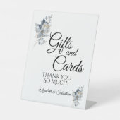 Rustic Watercolor Illustration Floral Arrangement 台座サイン (正面)