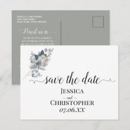 Rustic Watercolor Illustration Floral Arrangement 案内ポストカード