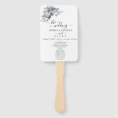 rustic watercolor illustration of a floral  ハンドファン (正面)