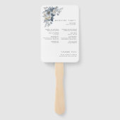 rustic watercolor illustration of a floral  ハンドファン (裏面)