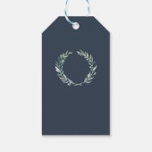 Rustic watercolor leaves wedding Welcome bag ギフトタグ (裏面)