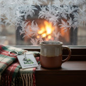 Rustic Watercolor Moose Custom Cabin Forest Art キーホルダー