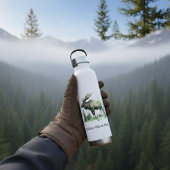 Rustic Watercolor Moose Forest Hiking ウォーターボトル