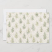 Rustic Watercolor Mountain Forest Save the Date  (裏面)