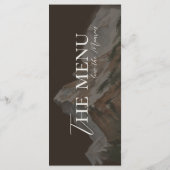 Rustic Watercolor Mountain Landscape Wedding メニュー (裏面)