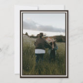 Rustic Watercolor Mountain Photo Wedding  セーブザデート (裏面)